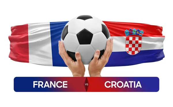 França Croácia Seleções Nacionais Futebol Conceito Competição Jogos Futebol — Fotografia de Stock