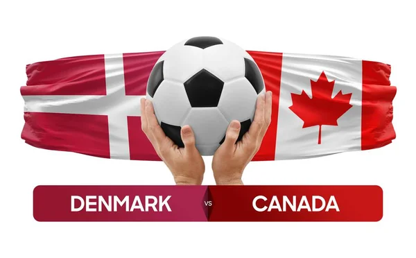 Dinamarca Canadá Selecciones Nacionales Fútbol Partido Concepto Competición — Foto de Stock
