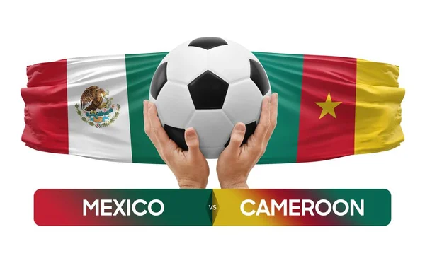 Mexico Cameroon National Teams Soccer Football Match Competition Concept — Stock Photo, Image