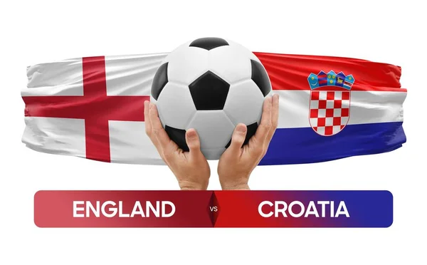 Fußball Länderspiel Konzept England Kroatien — Stockfoto