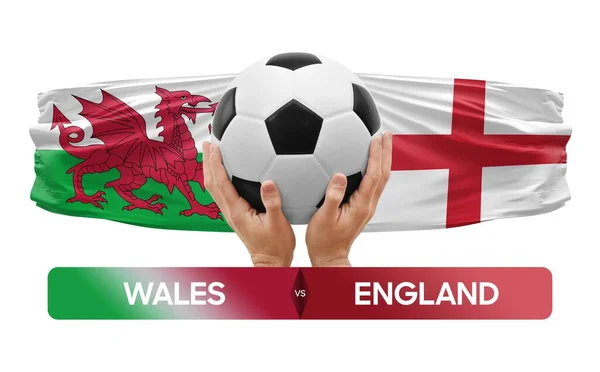 Fußball Länderspiel Wales England — Stockfoto