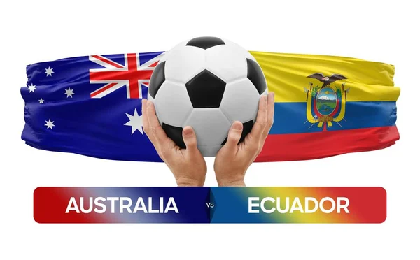 Australia Ecuador Selecciones Nacionales Fútbol Concepto Competición Partidos — Foto de Stock