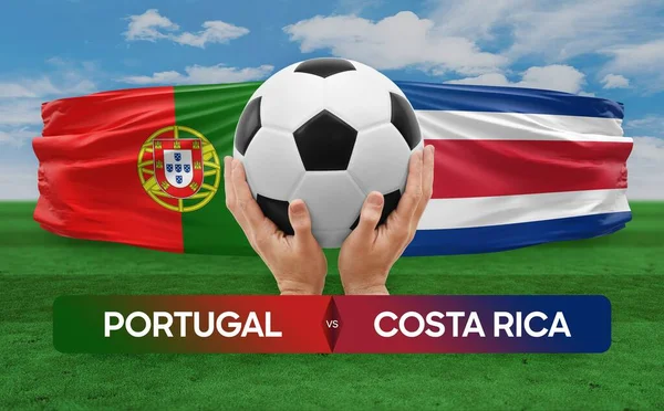 stock image Portugal vs Costa Rica national teams soccer football match competition concept.