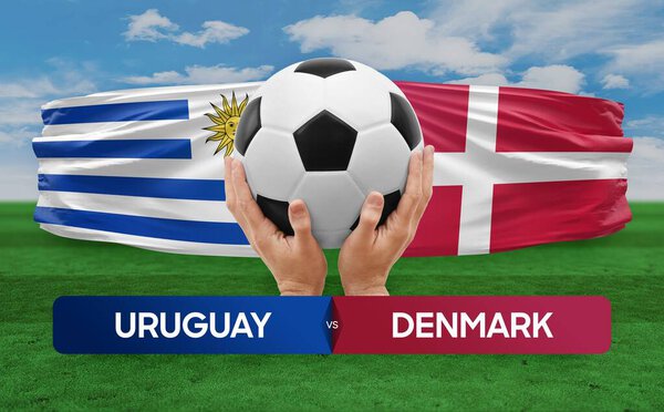 Уругвай - Дания Концепция футбольных матчей.
