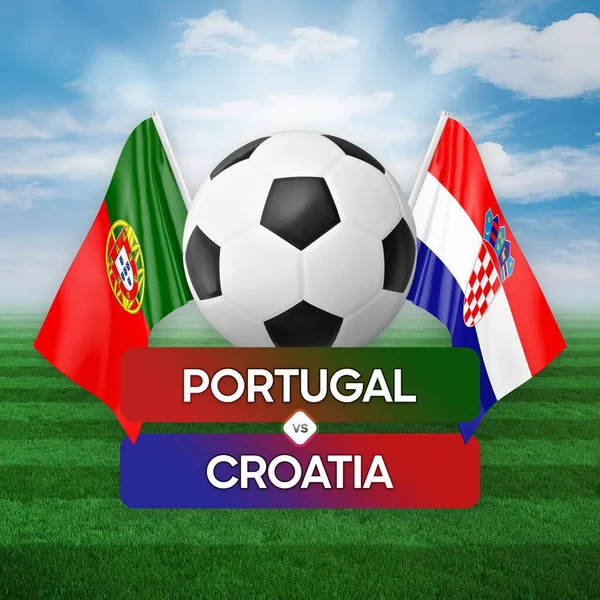 Portogallo Croazia Squadre Nazionali Calcio Partita Calcio Concetto Competizione — Foto Stock