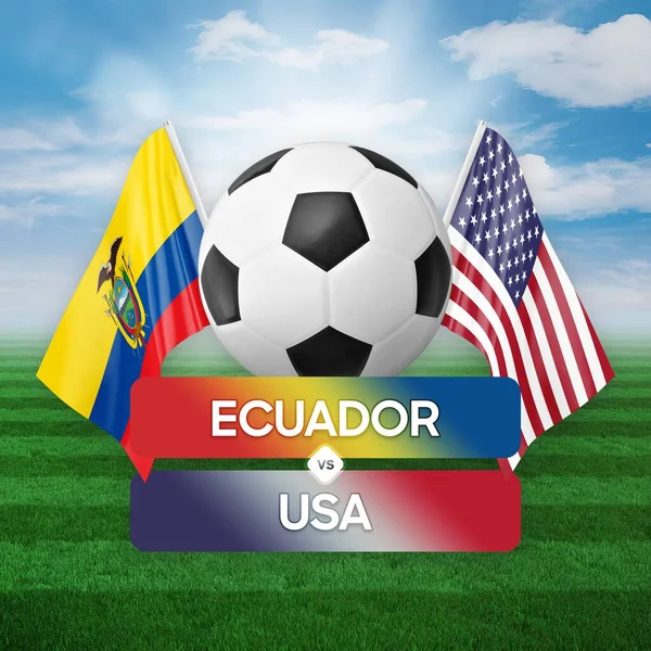 stock image Ecuador vs USA national teams soccer football match competition concept.