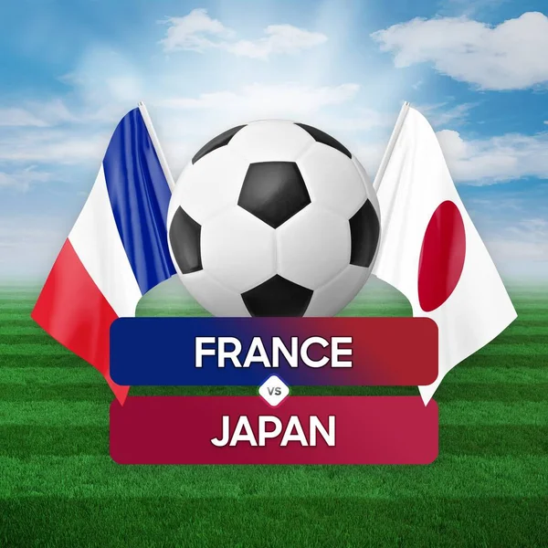 France vs Japan national teams soccer football match competition concept.