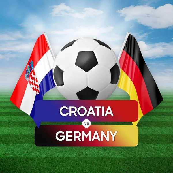 Croazia Germania Squadre Nazionali Calcio Partita Calcio Concetto Competizione — Foto Stock