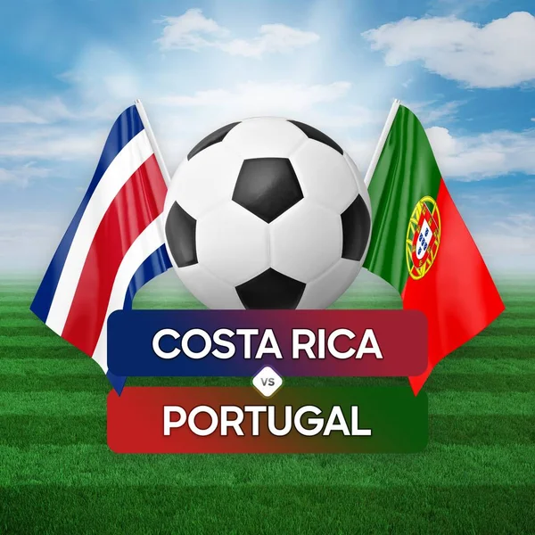 Costa Rica Portugal National Teams Soccer Football Match Competition Concept — Stock Photo, Image