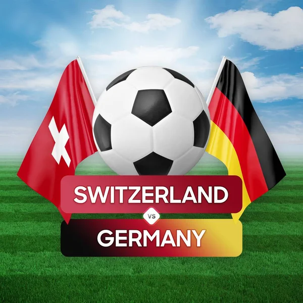 Schweiz Tyskland Landslag Fotboll Fotbollstävling Koncept — Stockfoto