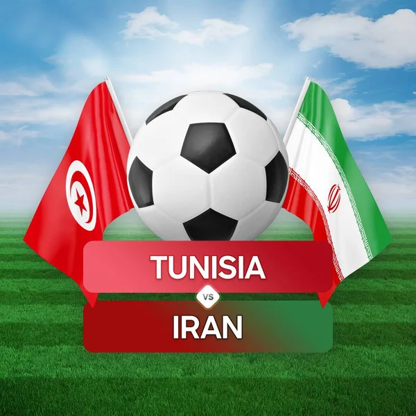 Tunisia vs Iran national teams soccer football match competition concept.