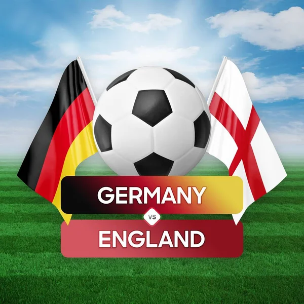 Germany vs England national teams soccer football match competition concept.
