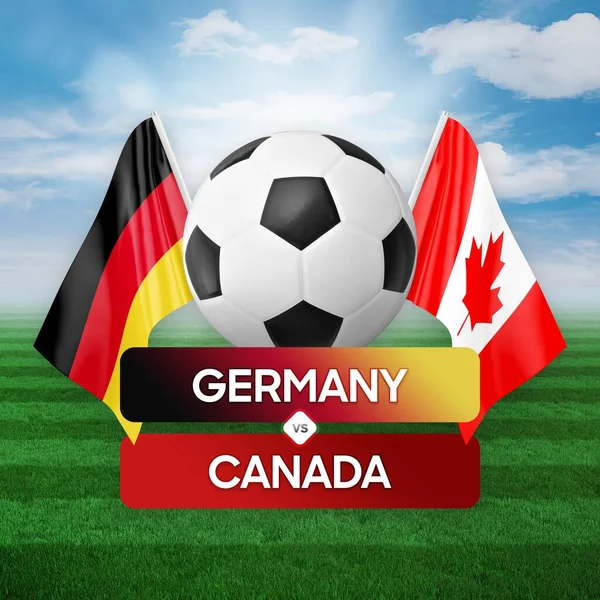 Německo Kanada Národní Týmy Fotbalový Zápas Soutěžní Koncept — Stock fotografie