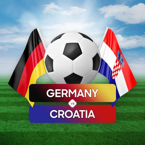 Alemanha Croácia Seleções Nacionais Futebol Conceito Competição Jogo Futebol — Fotografia de Stock