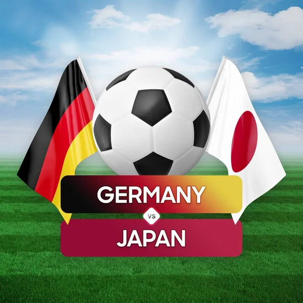 Allemagne Japon Équipes Nationales Football Match Concept Compétition — Photo