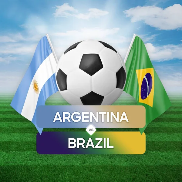 Argentina Brasil Selecciones Nacionales Fútbol Concepto Competición Partidos Fútbol — Foto de Stock