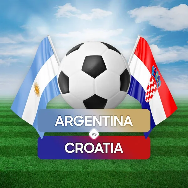 Argentina Croazia Squadre Nazionali Calcio Partita Calcio Concetto Competizione — Foto Stock