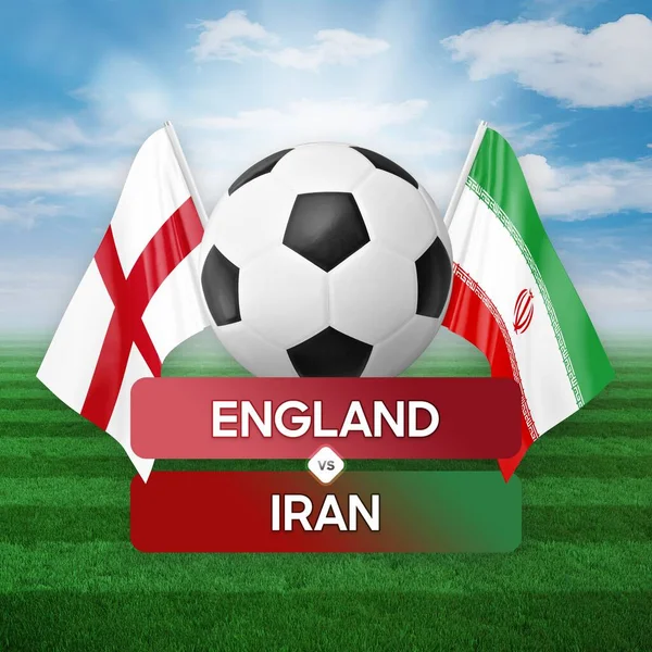 England vs Iran national teams soccer football match competition concept.