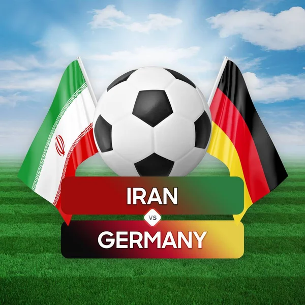 Iran vs Germany national teams soccer football match competition concept.