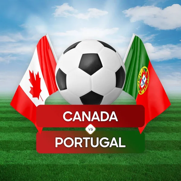 Canada Portugal National Teams Soccer Football Match Competition Concept — Stock Photo, Image