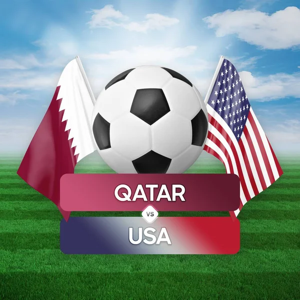 stock image Qatar vs USA national teams soccer football match competition concept.