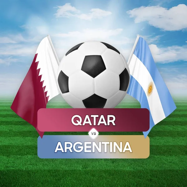 Qatar Argentina National Teams Soccer Football Match Competition Concept — Stock Photo, Image