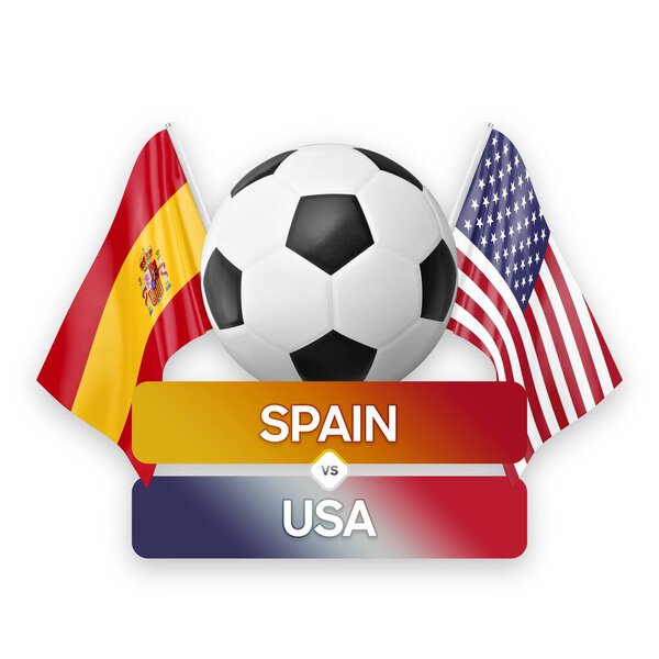 Сборные Испании и США по футболу.