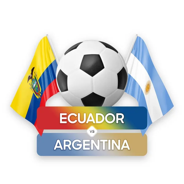 エクアドルVsアルゼンチン代表サッカー試合のコンセプト — ストック写真