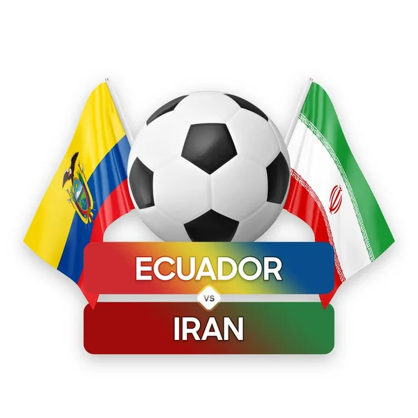 Ecuador vs Iran national teams soccer football match competition concept.