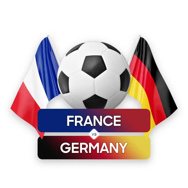フランスVsドイツ代表サッカー試合のコンセプト — ストック写真