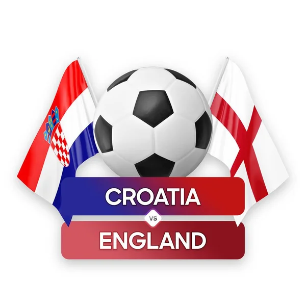 Croazia Inghilterra Squadre Nazionali Calcio Partita Calcio Concetto Competizione — Foto Stock