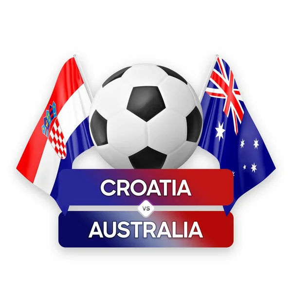 Croazia Australia Squadre Nazionali Calcio Partita Calcio Concetto Competizione — Foto Stock