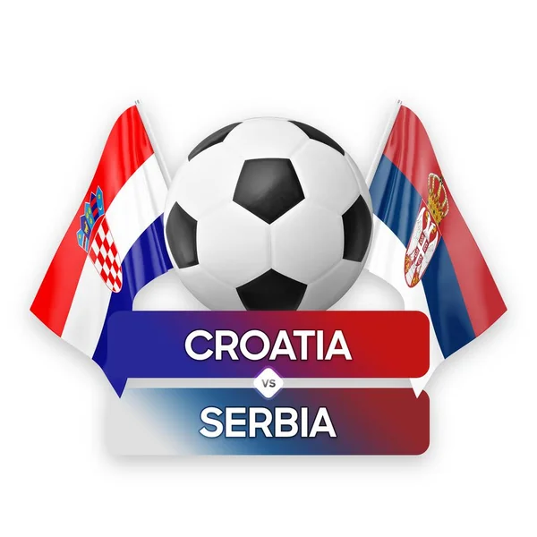 Chorvatsko Senegal Národní Týmy Fotbalový Zápas Soutěžní Koncept — Stock fotografie