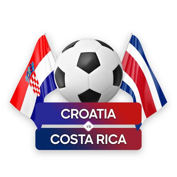 Chorvatsko Kostarika Národní Týmy Fotbalový Zápas Soutěžní Koncept — Stock fotografie