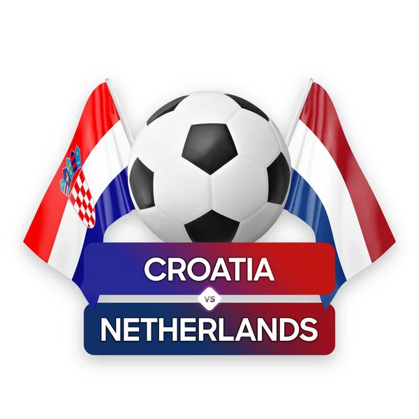 Croazia Olanda Squadre Nazionali Calcio Partita Calcio Concetto Competizione — Foto Stock