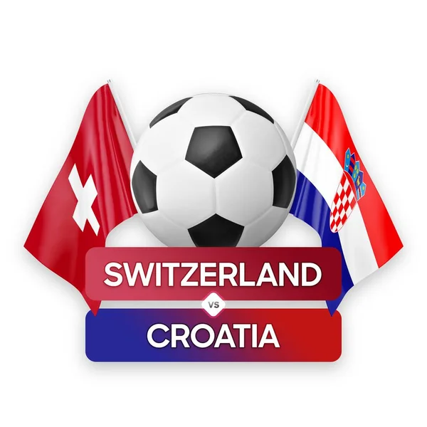 Fußball Länderspiel Konzept Schweiz Gegen Kroatien — Stockfoto
