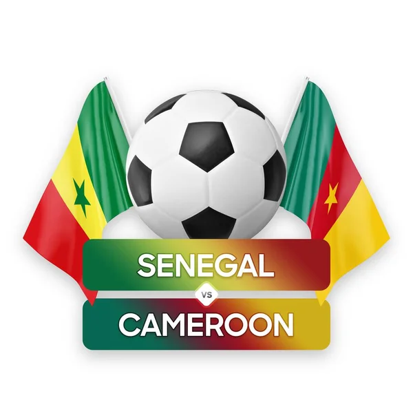 Szenegál Kamerun Nemzeti Csapatok Futball Mérkőzés Verseny Koncepció — Stock Fotó