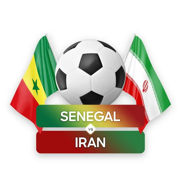 Senegal vs Iran national teams soccer football match competition concept.