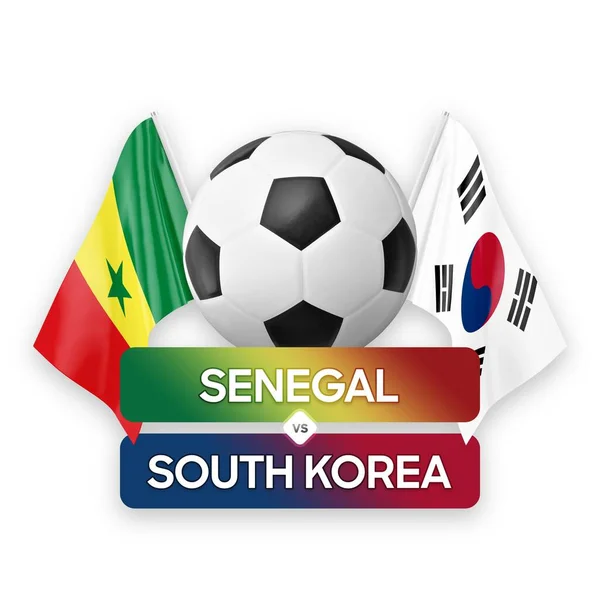 セネガルVs韓国代表サッカー試合のコンセプト — ストック写真