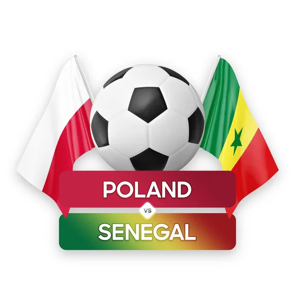 Polonia Senegal Selecciones Nacionales Fútbol Partido Concepto Competición —  Fotos de Stock