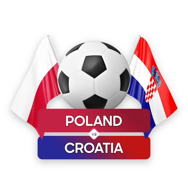Сборная Польши Хорватии Футболу — стоковое фото