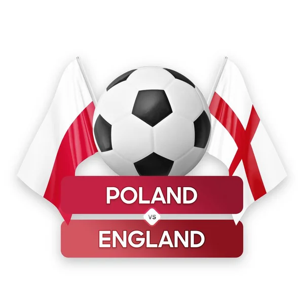 Polonia Inglaterra Selecciones Nacionales Fútbol Partido Concepto Competición — Foto de Stock