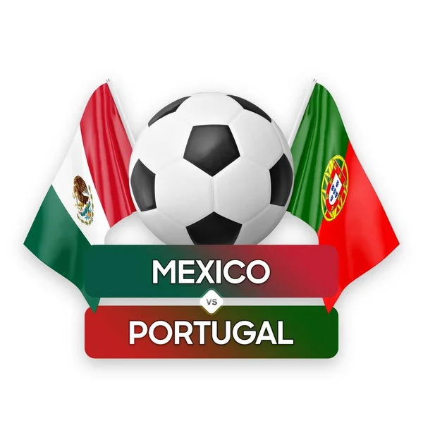 墨西哥对葡萄牙国家足球队足球比赛概念 — 图库照片