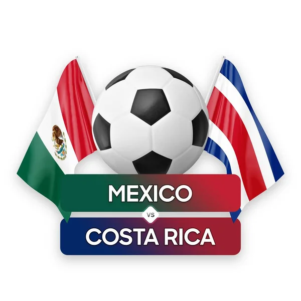メキシコVsコスタリカ代表サッカー試合のコンセプト — ストック写真