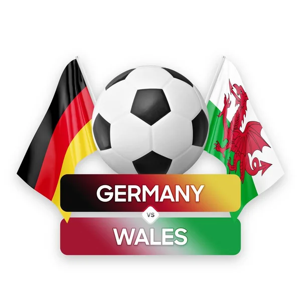 Deutschland Wales Nationalmannschaften Fußballspiel Wettbewerb Konzept — Stockfoto