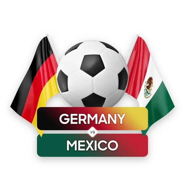 德国对墨西哥国家足球队足球比赛概念 — 图库照片