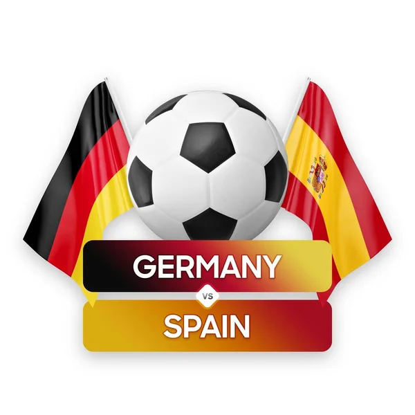 Německo Španělsko Národní Týmy Fotbalový Zápas Soutěžní Koncept — Stock fotografie