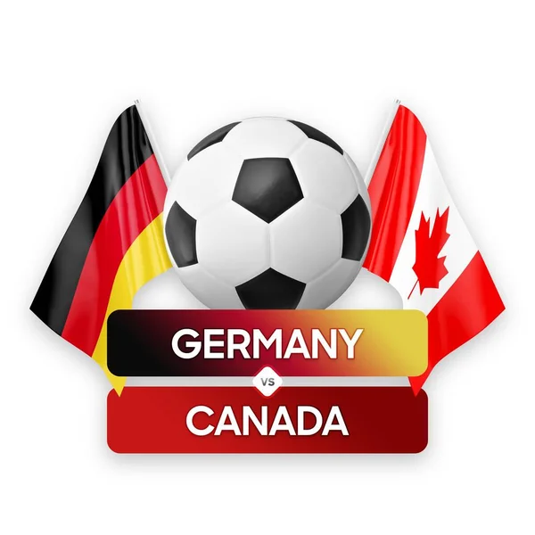 德国对加拿大国家足球队足球比赛概念 — 图库照片