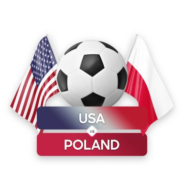 ABD, Polonya 'ya karşı milli takımlar futbol müsabakası konsepti.