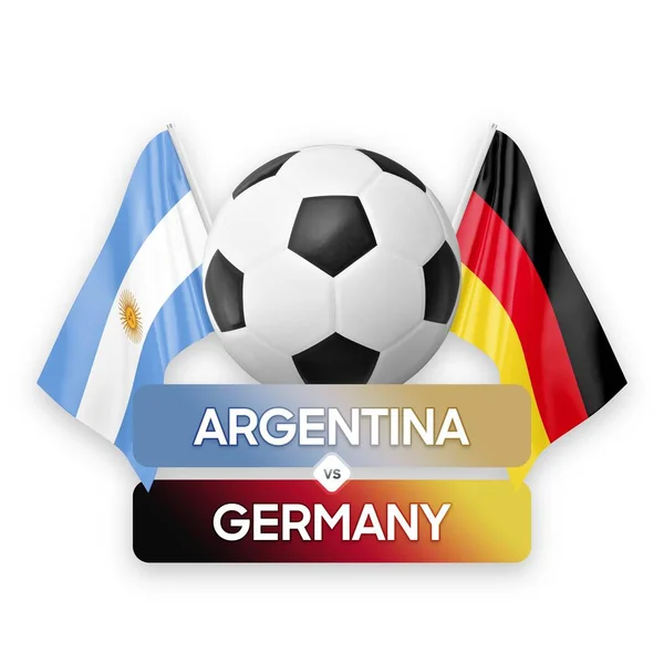 Argentina Alemanha Seleções Nacionais Futebol Conceito Competição Jogos Futebol — Fotografia de Stock